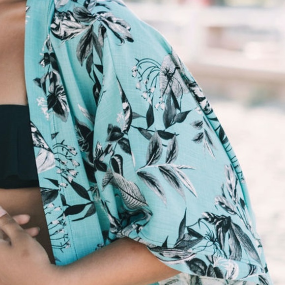 Birds of Paradise ~ Freebird Kimono ~ Malibu - Picture 2 of 5